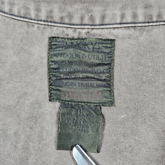 Lucky Brand Shacket Mens XL Outdoor & Utility Full Zip Military Fatigue Jacket - Picture 11 of 16